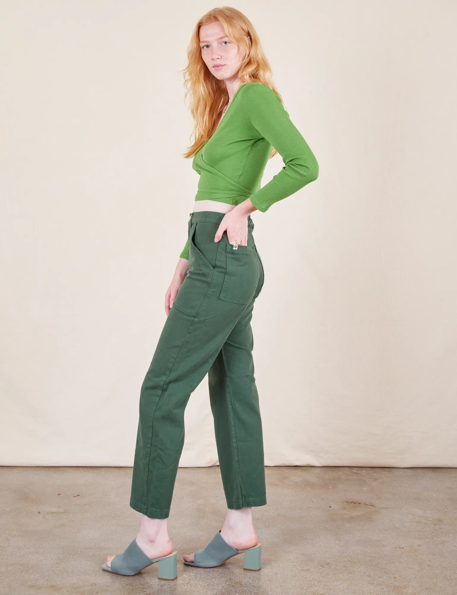Work Pants - Dark Emerald Green *FINAL SALE* sold by Big Bud Press product image thumbnail 3