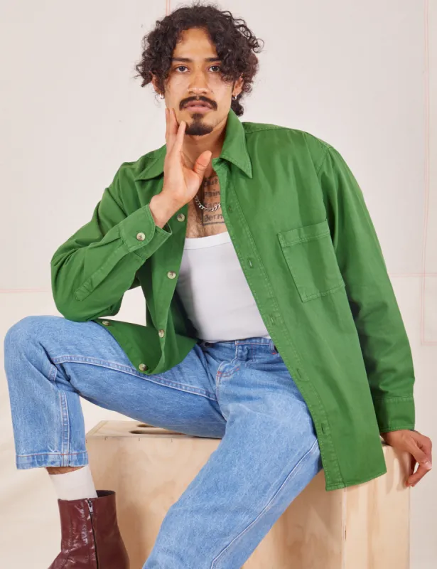 Oversize Overshirt - Lawn Green *FINAL SALE* sold by Big Bud Press