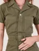 Short Sleeve Jumpsuit - Surplus Green sold by Big Bud Press