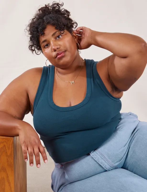 Cropped Tank Top - Lagoon sold by Big Bud Press