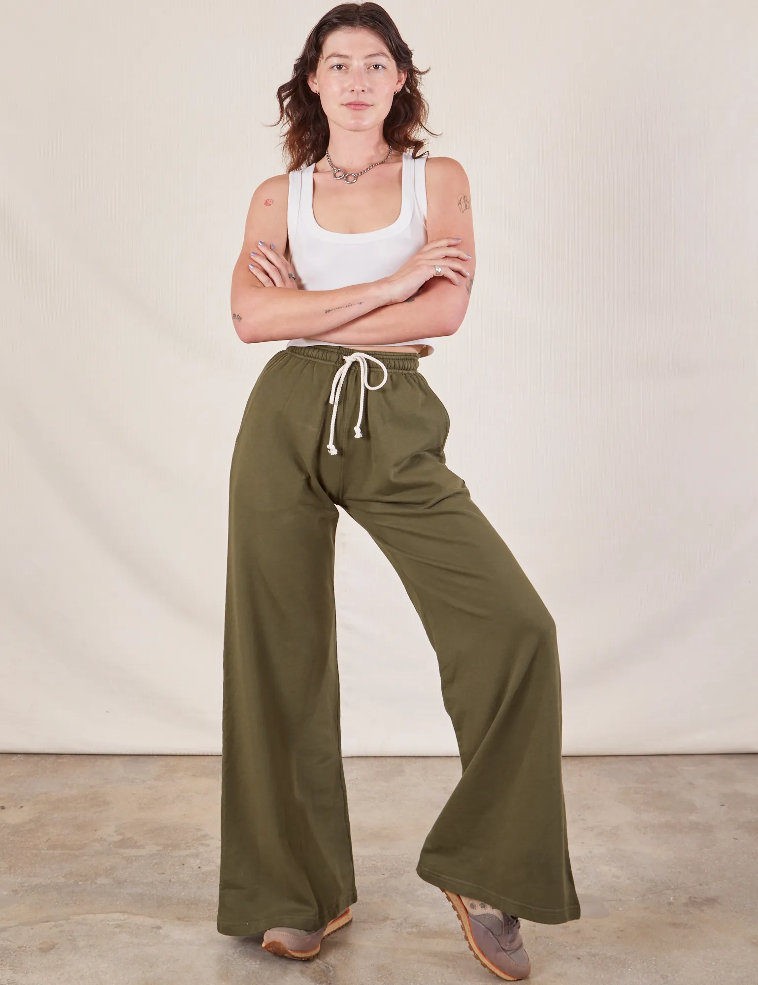 Wide Leg Sweat Pants - Surplus Green *FINAL SALE* sold by Big Bud Press product image thumbnail 5