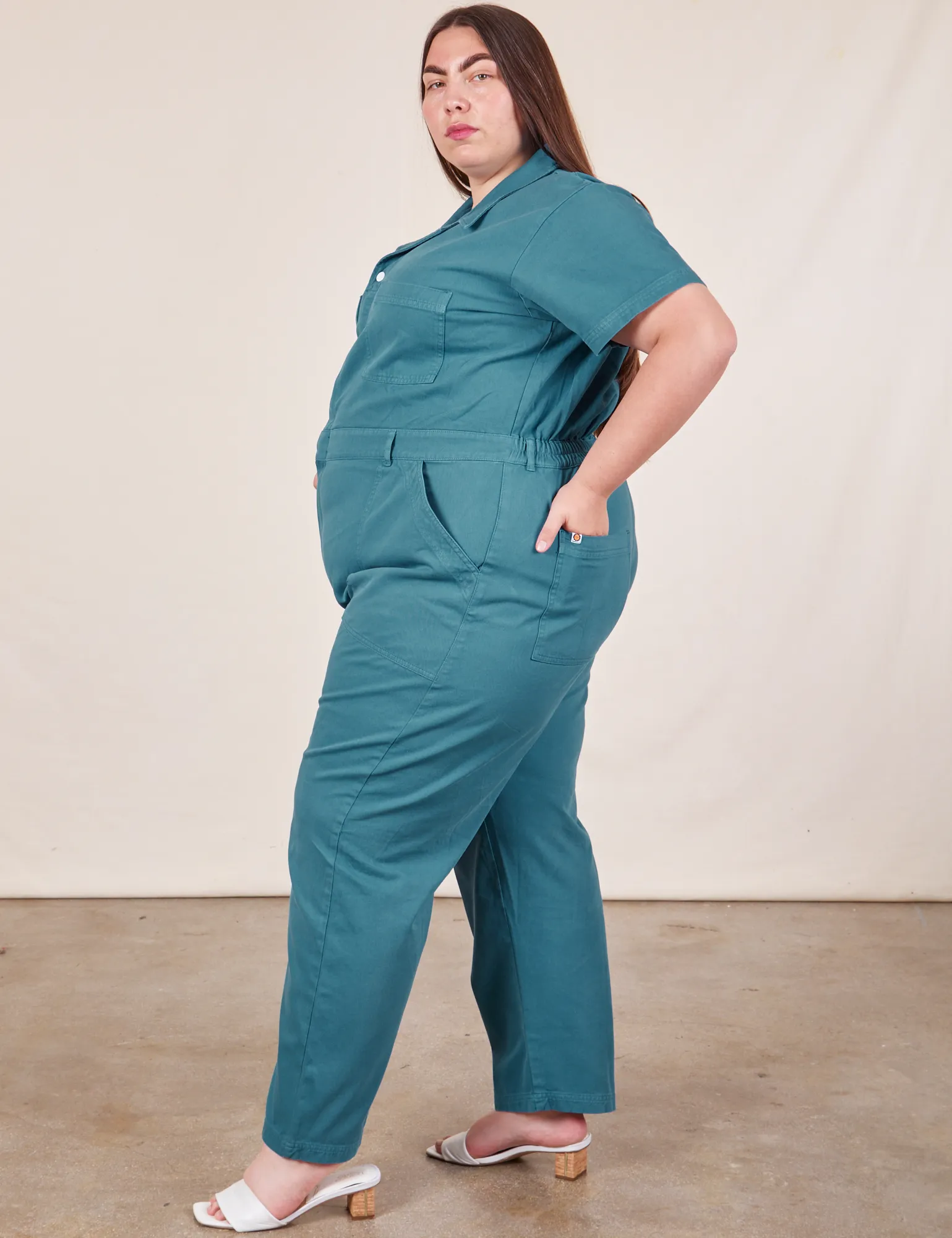 Short Sleeve Jumpsuit - Marine Blue sold by Big Bud Press product image thumbnail 4