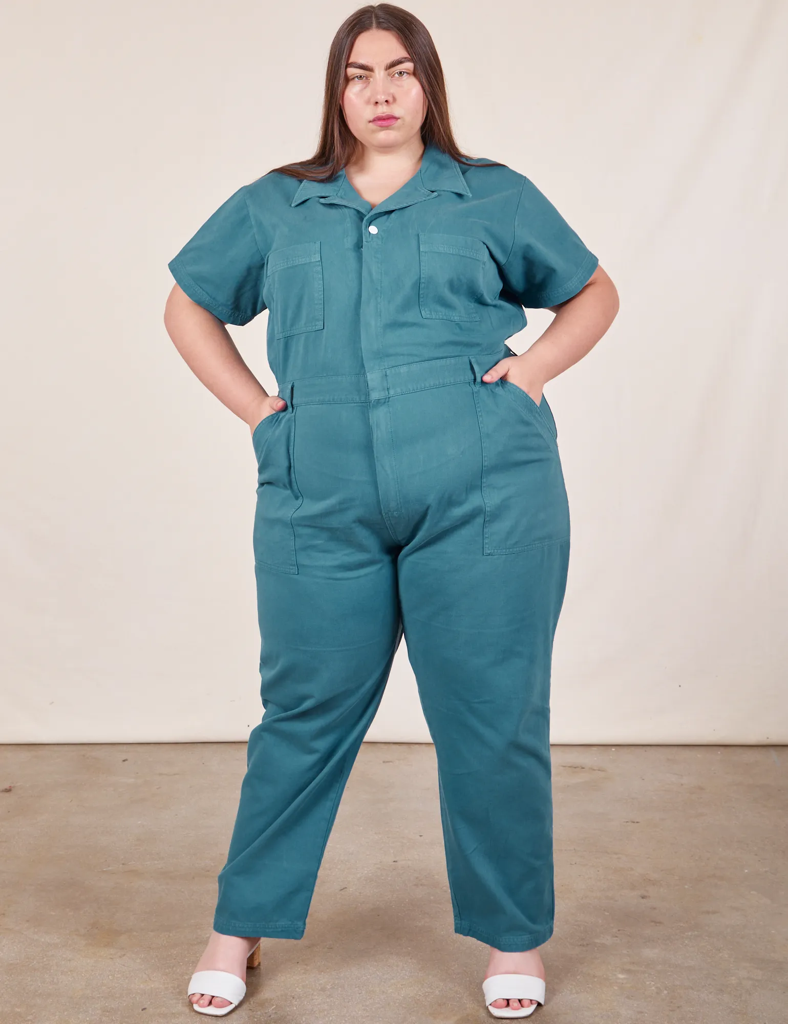 Short Sleeve Jumpsuit - Marine Blue sold by Big Bud Press