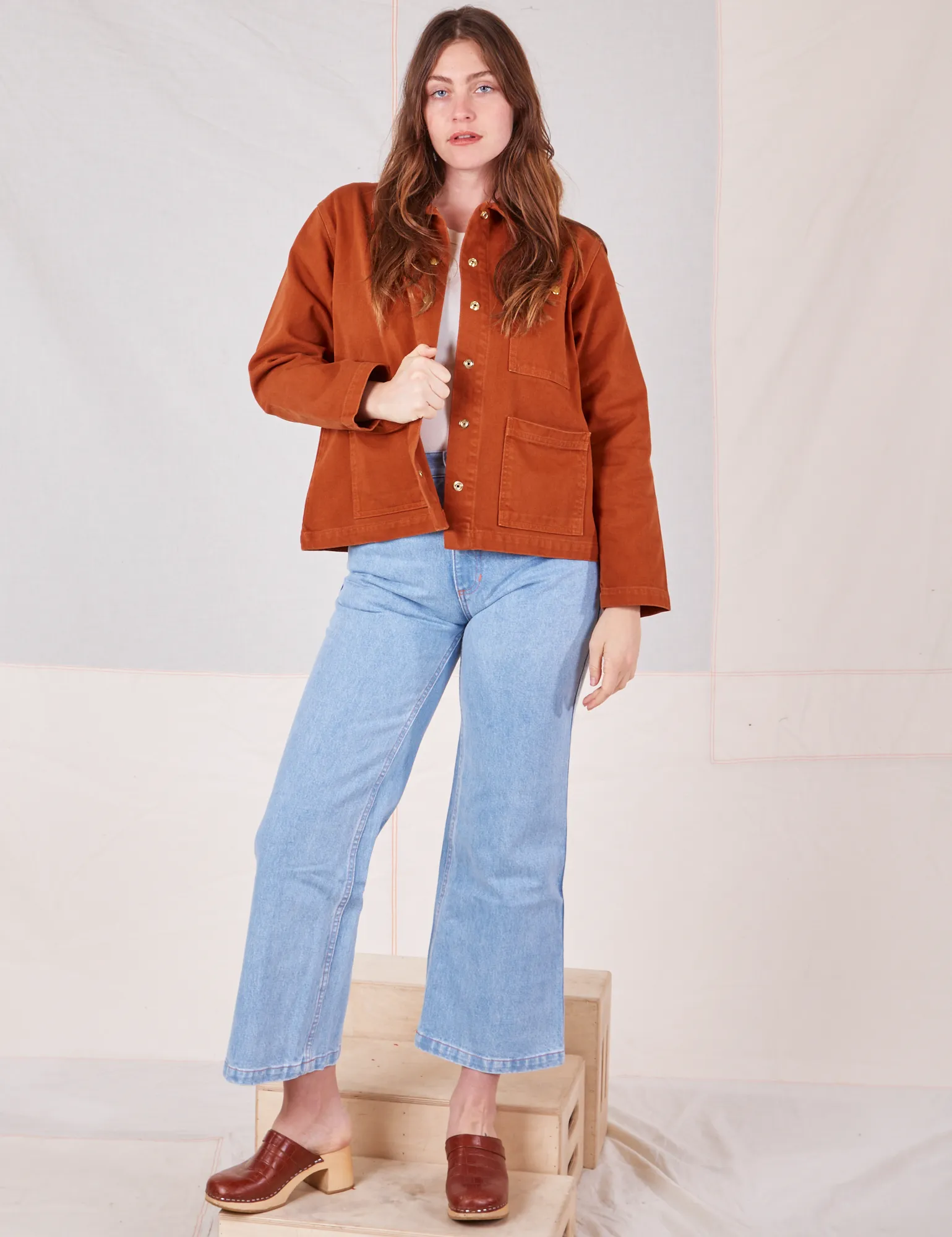 Denim Work Jacket - Burnt Terracotta sold by Big Bud Press product image thumbnail 3