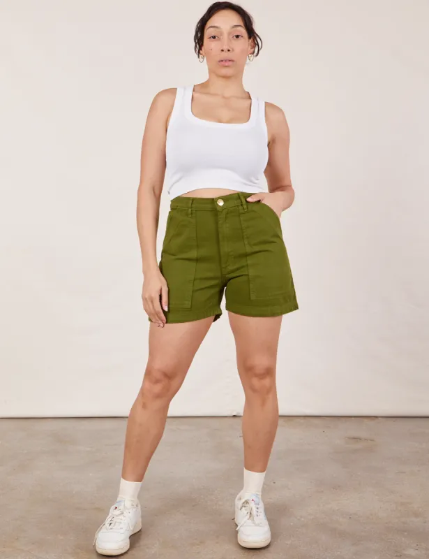 Classic Work Shorts - Summer Olive sold by Big Bud Press