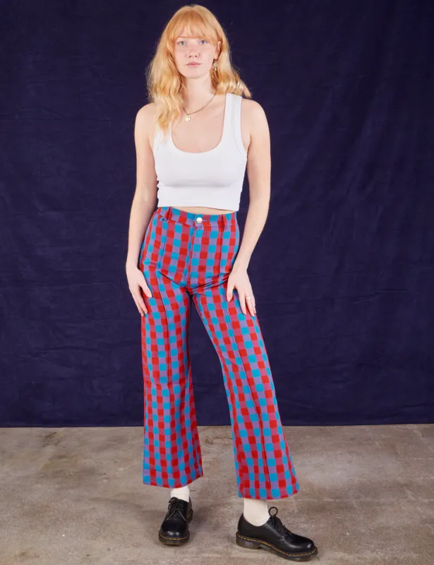 Gingham Western Pants - Blue & Red *FINAL SALE* sold by Big Bud Press