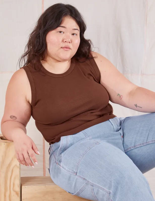 Muscle Tee - Fudgesicle Brown sold by Big Bud Press