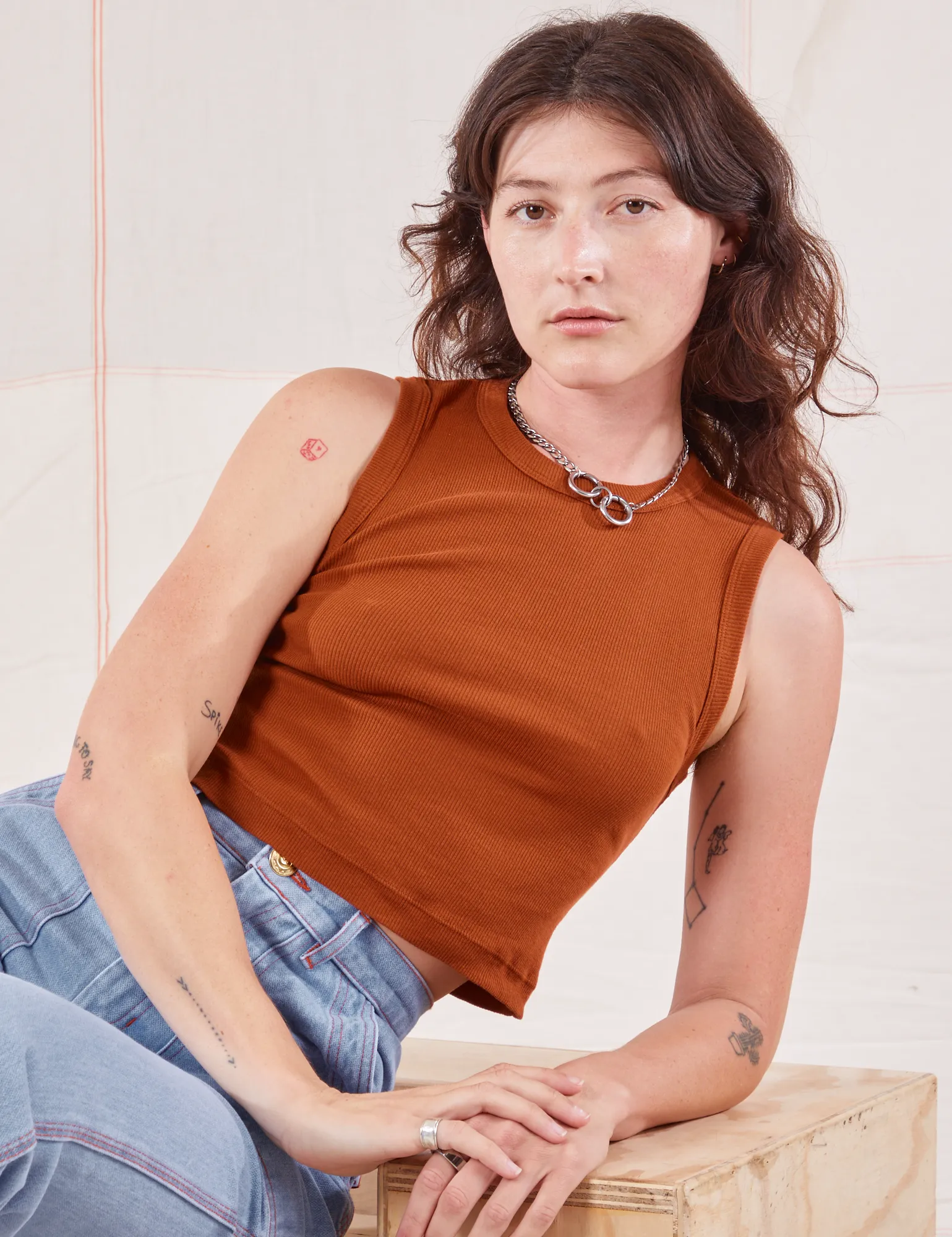 Muscle Tee - Burnt Terracotta sold by Big Bud Press