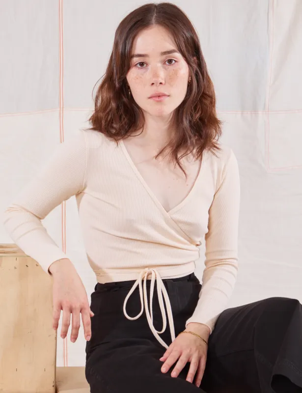 Wrap Top - Vintage Tee Off-White sold by Big Bud Press