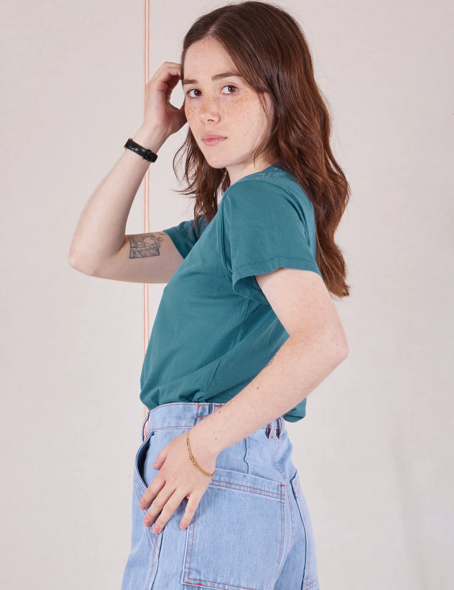 The Organic Vintage Tee - Marine Blue sold by Big Bud Press product image thumbnail 5