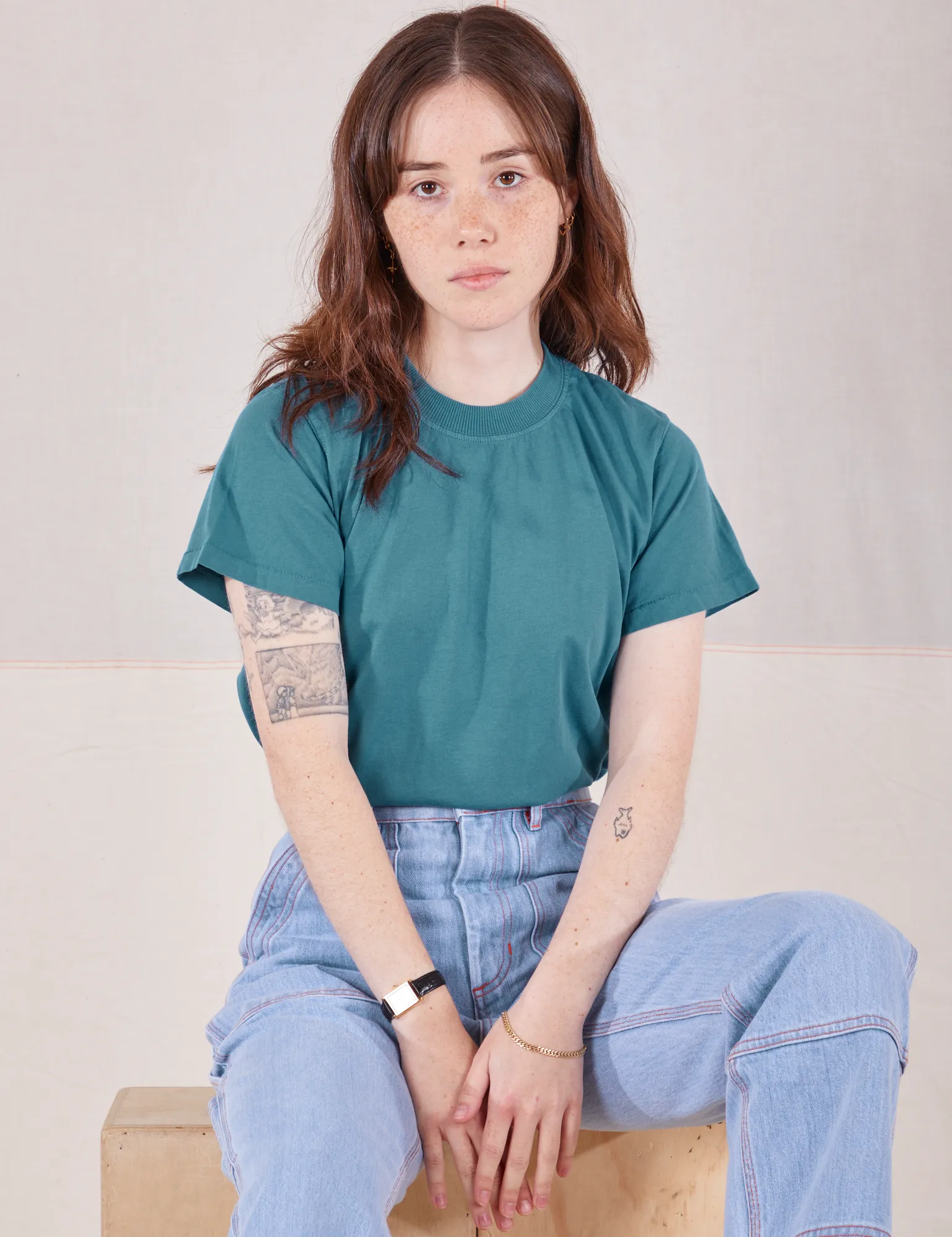 The Organic Vintage Tee - Marine Blue sold by Big Bud Press