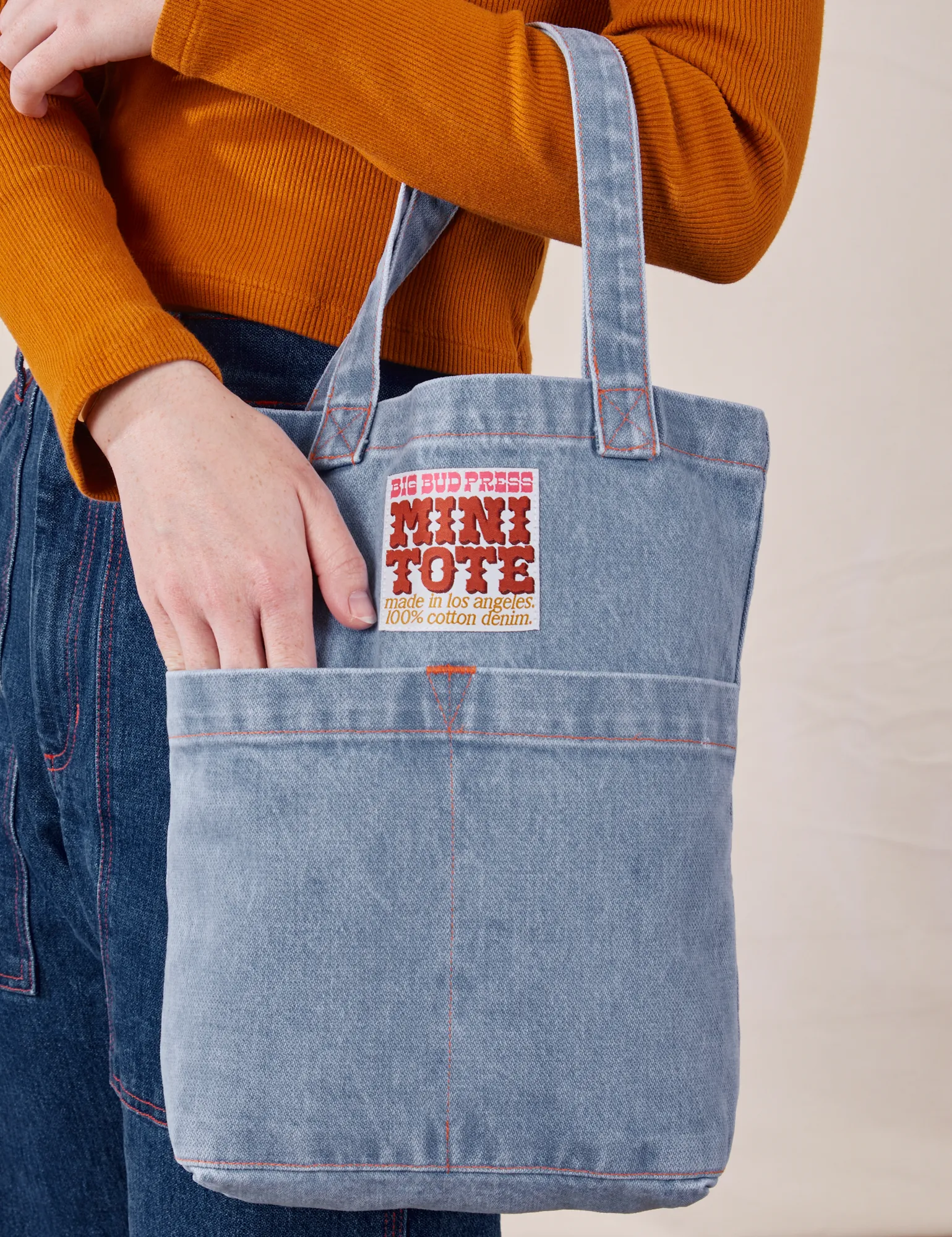 Denim Mini Tote Bags sold by Big Bud Press product image thumbnail 5