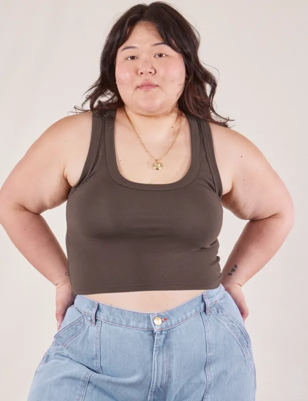 Cropped Tank Top - Espresso Brown sold by Big Bud Press