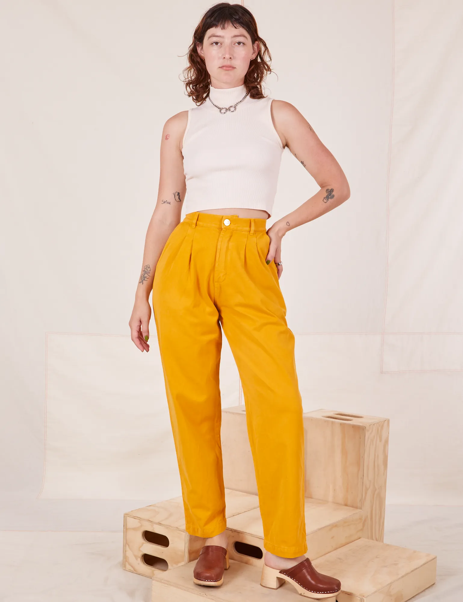 Organic Trousers - Mustard Yellow sold by Big Bud Press product image thumbnail 4