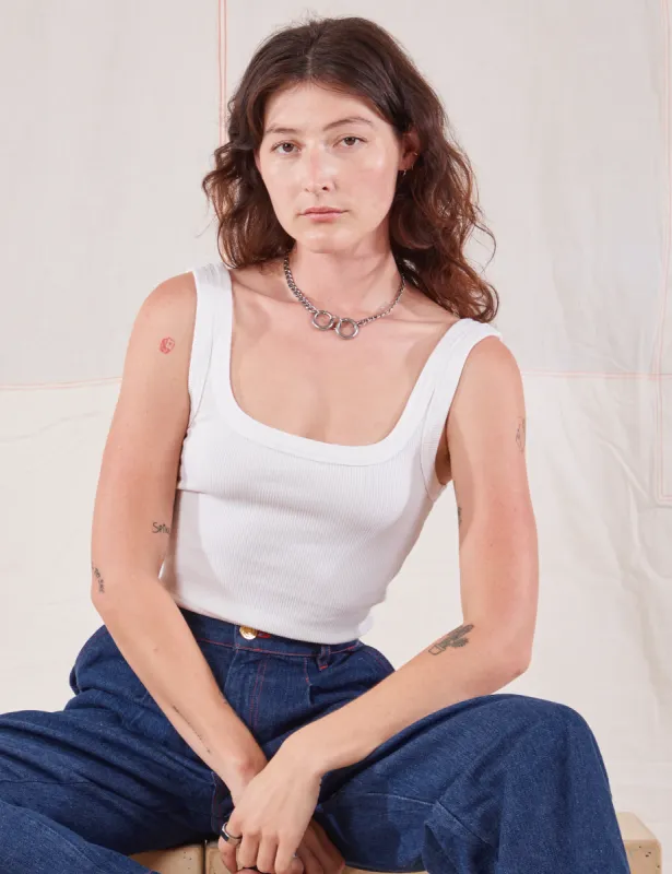 Square Neck Tank - Vintage Tee Off-White *FINAL SALE* sold by Big Bud Press