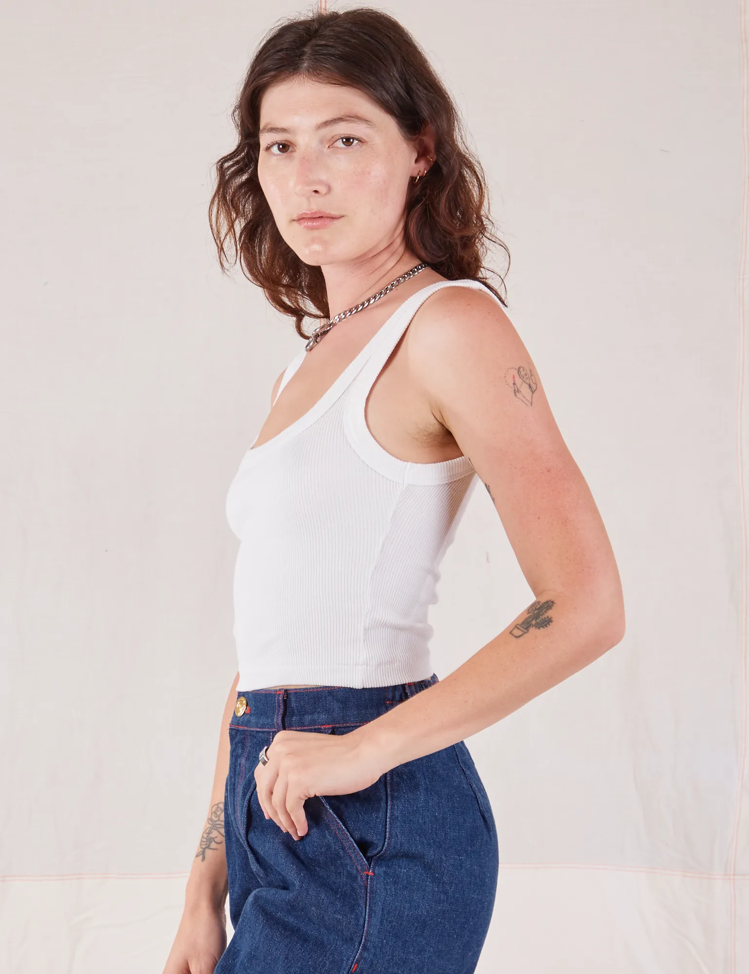 Square Neck Tank - Vintage Tee Off-White *FINAL SALE* sold by Big Bud Press product image thumbnail 5