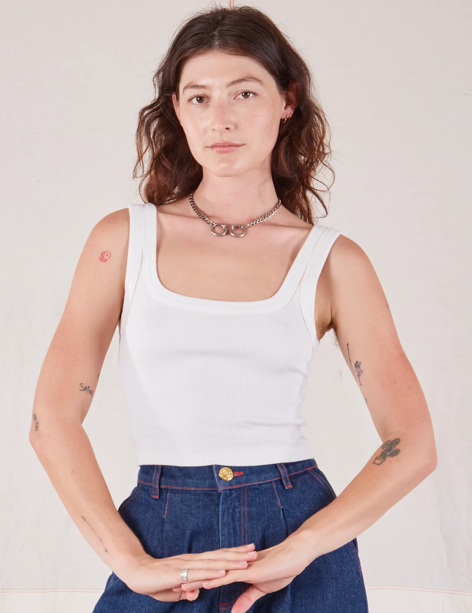 Square Neck Tank - Vintage Tee Off-White *FINAL SALE* sold by Big Bud Press product image thumbnail 3