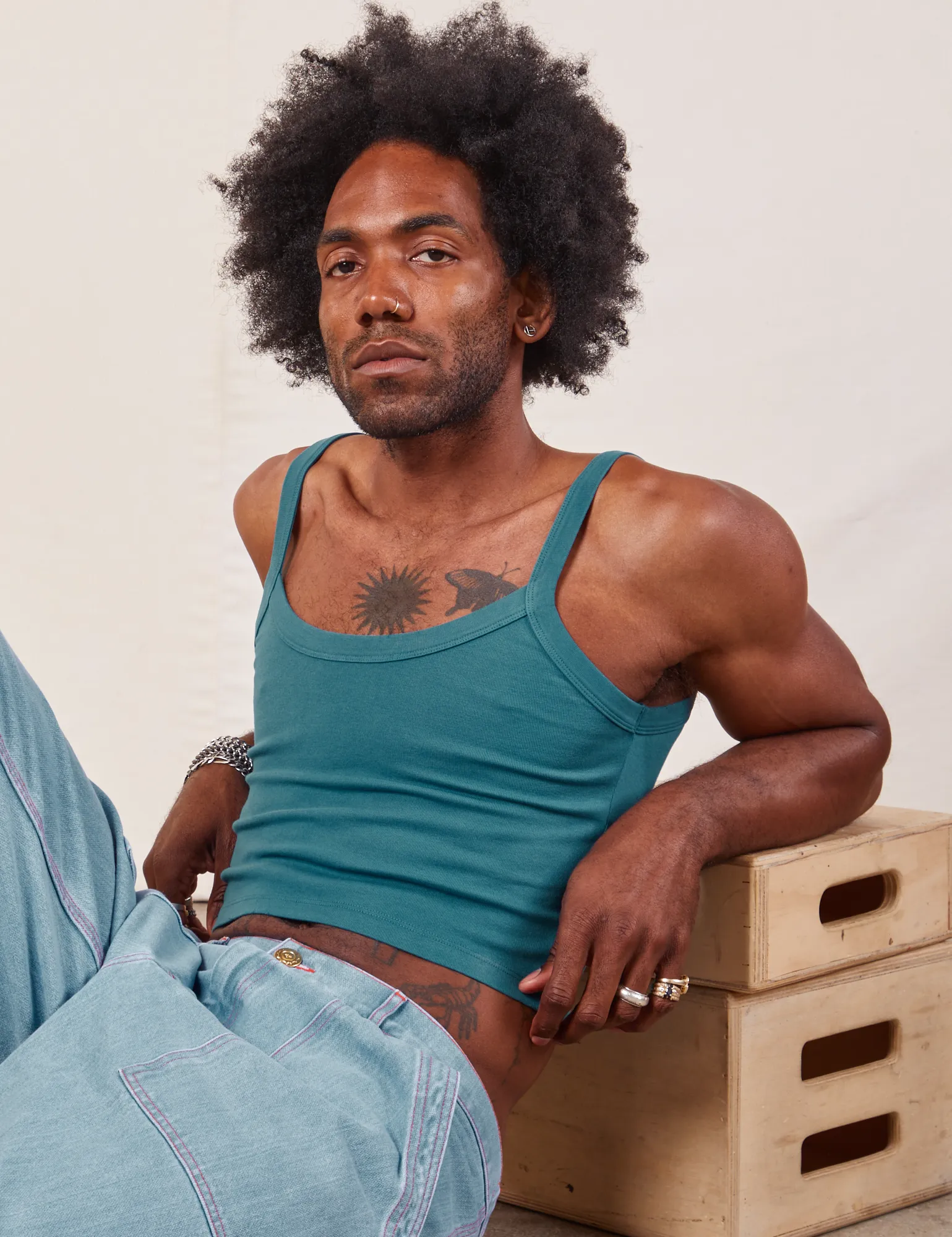 Cropped Cami - Marine Blue sold by Big Bud Press