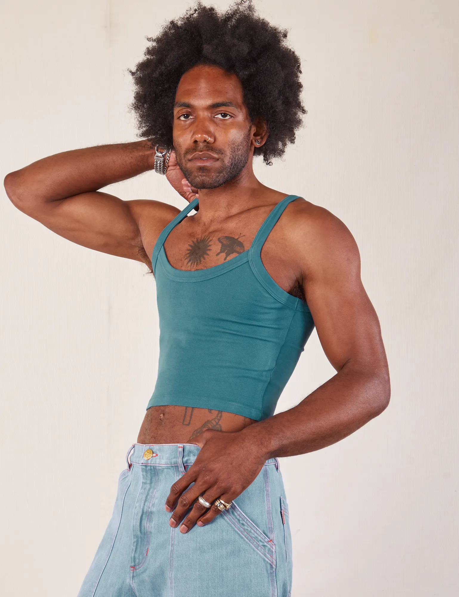 Cropped Cami - Marine Blue sold by Big Bud Press product image thumbnail 4