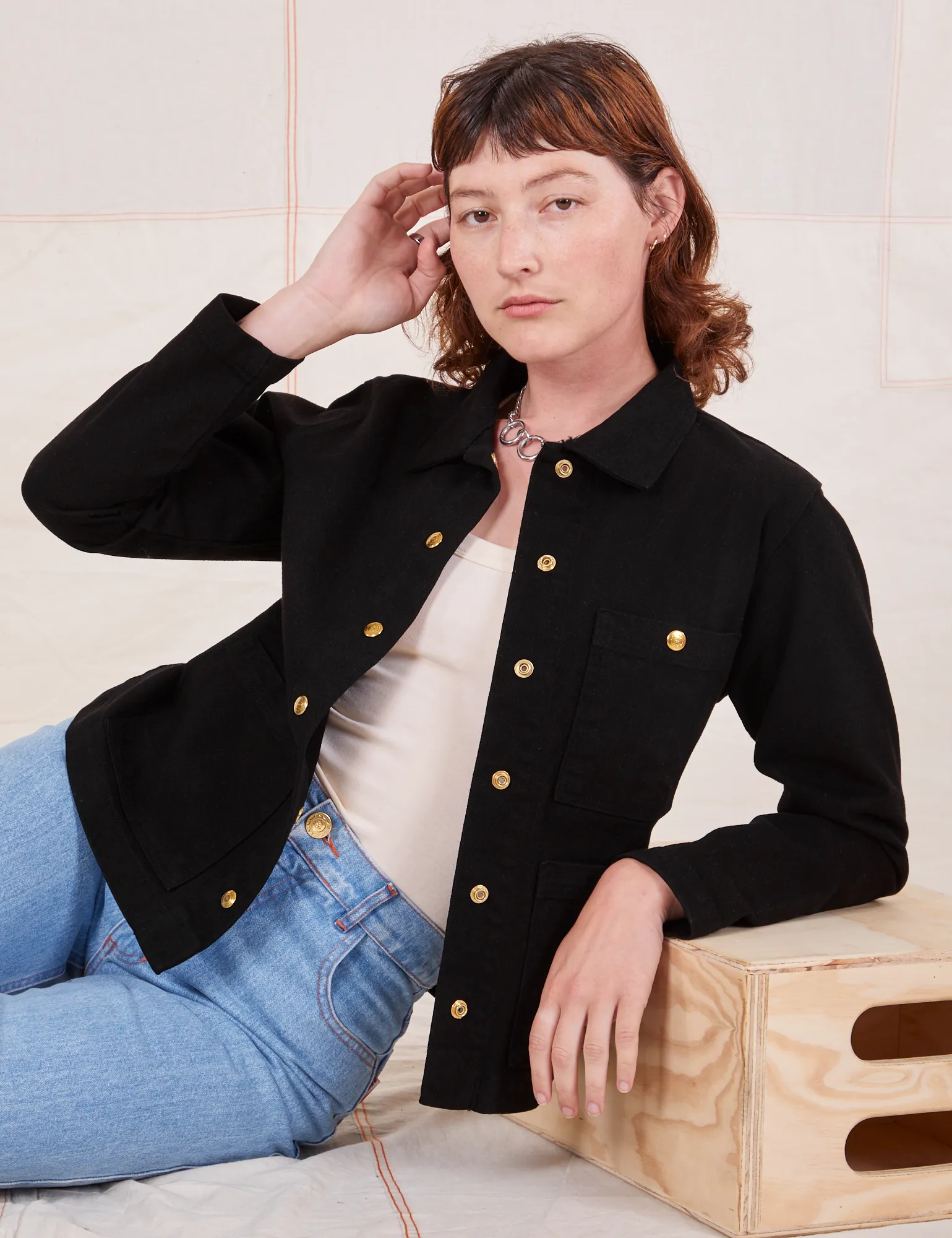 Denim Work Jacket - Basic Black sold by Big Bud Press