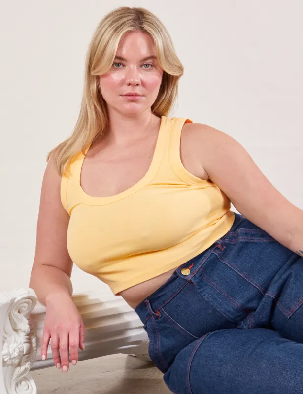 Cropped Tank Top - Butter Yellow sold by Big Bud Press