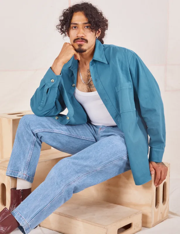 Oversize Overshirt - Marine Blue sold by Big Bud Press