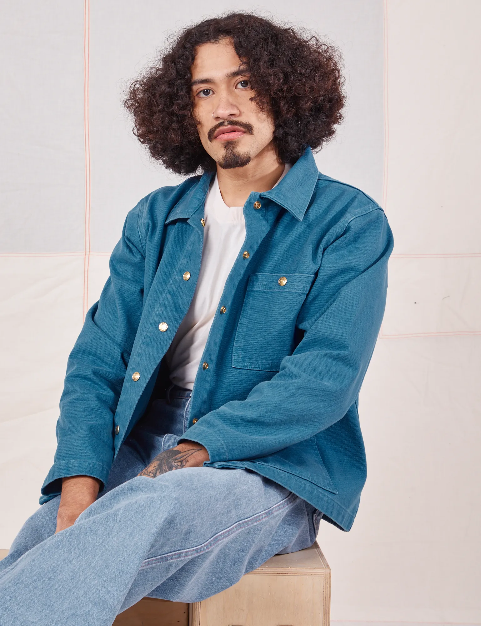 anuke 25SS Denim Work Jacket ブルー 38 anuke 25SS Denim Work Jacket ブルー 38