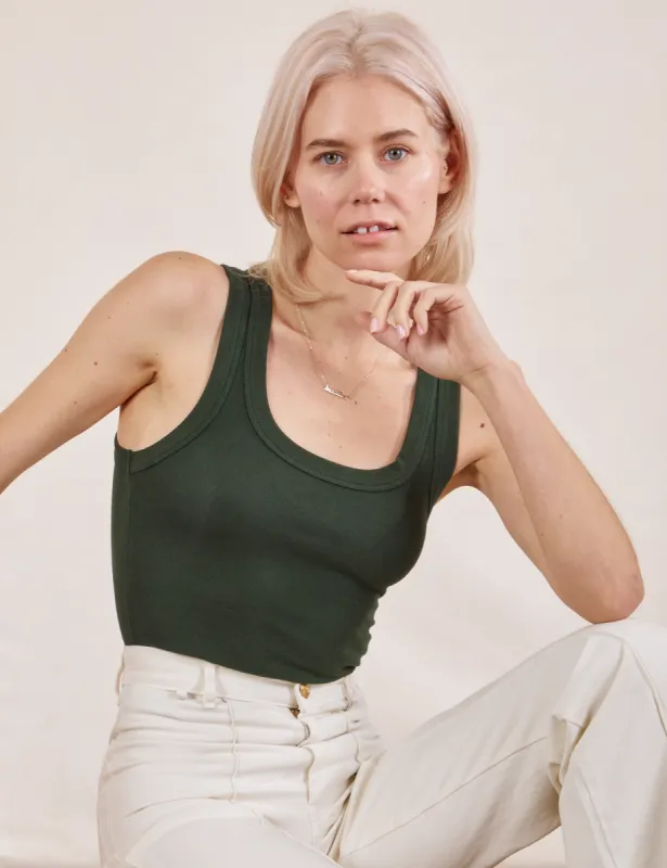 The Tank Top - Swamp Green sold by Big Bud Press