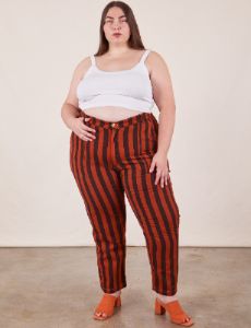 Black Striped Work Pants - Paprika *FINAL SALE* sold by Big Bud Press