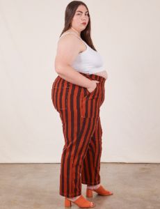 Black Striped Work Pants - Paprika *FINAL SALE* sold by Big Bud Press