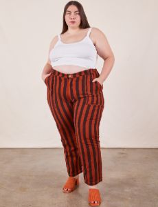 Black Striped Work Pants - Paprika *FINAL SALE* sold by Big Bud Press
