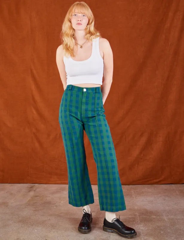 Gingham Western Pants - Green *FINAL SALE* sold by Big Bud Press