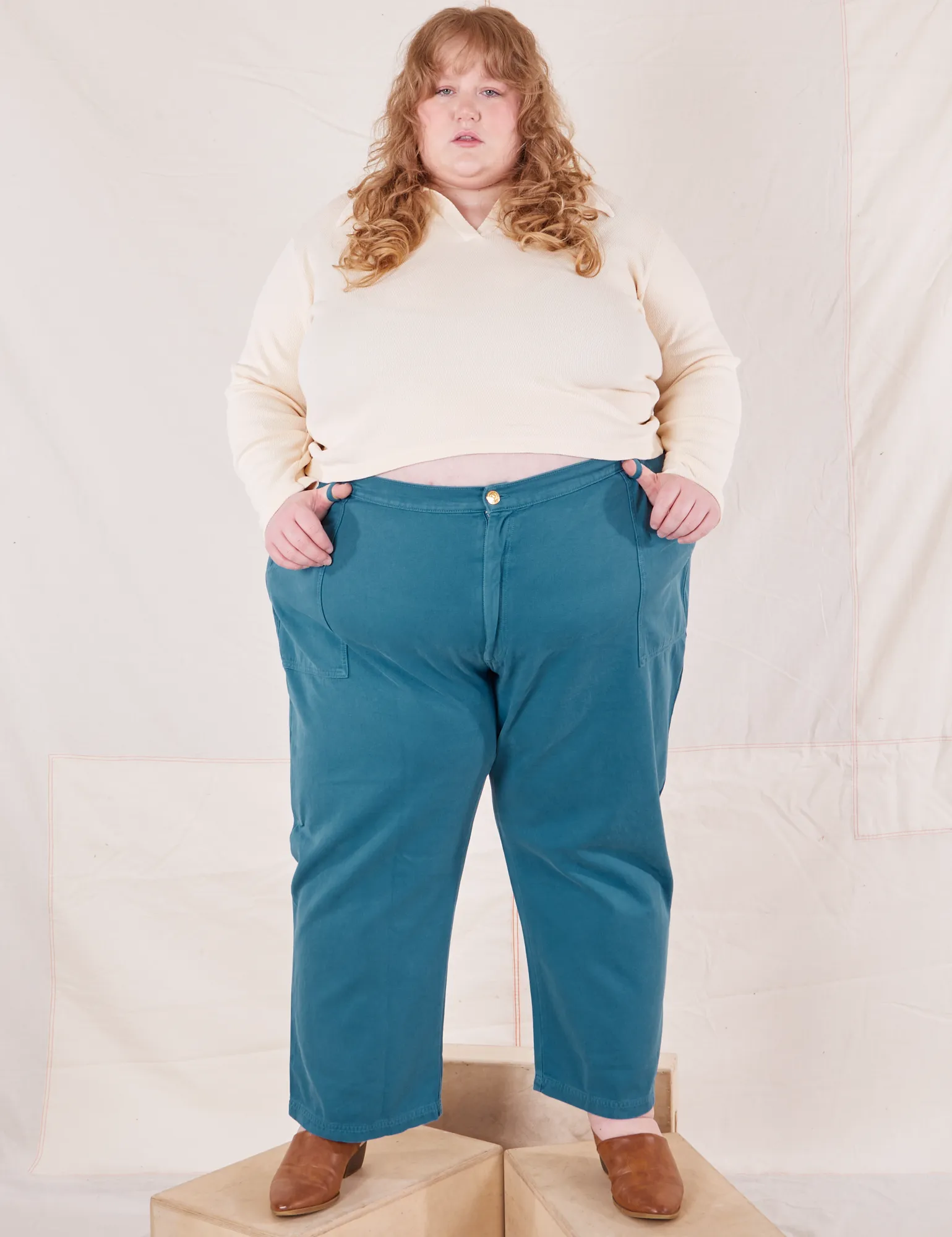 Organic Work Pants - Marine Blue sold by Big Bud Press product image thumbnail 3