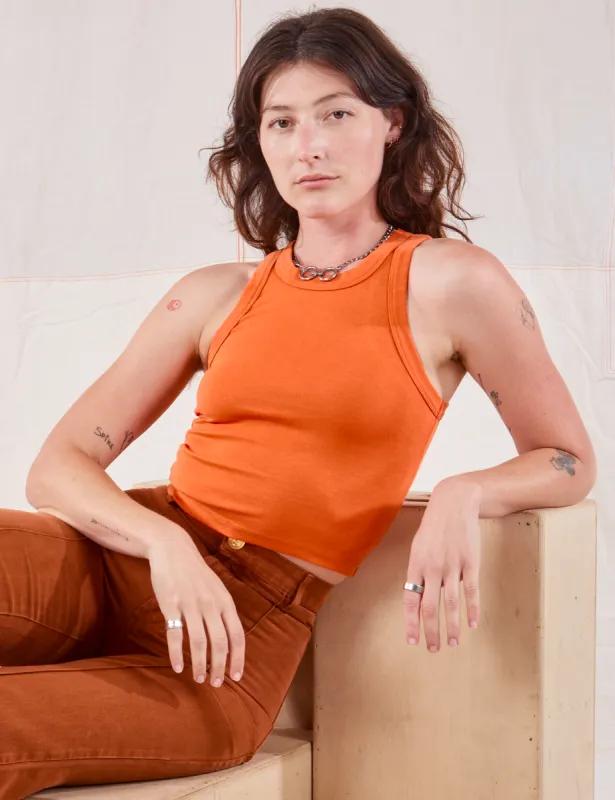 Racerback Tank - Sunset Orange sold by Big Bud Press