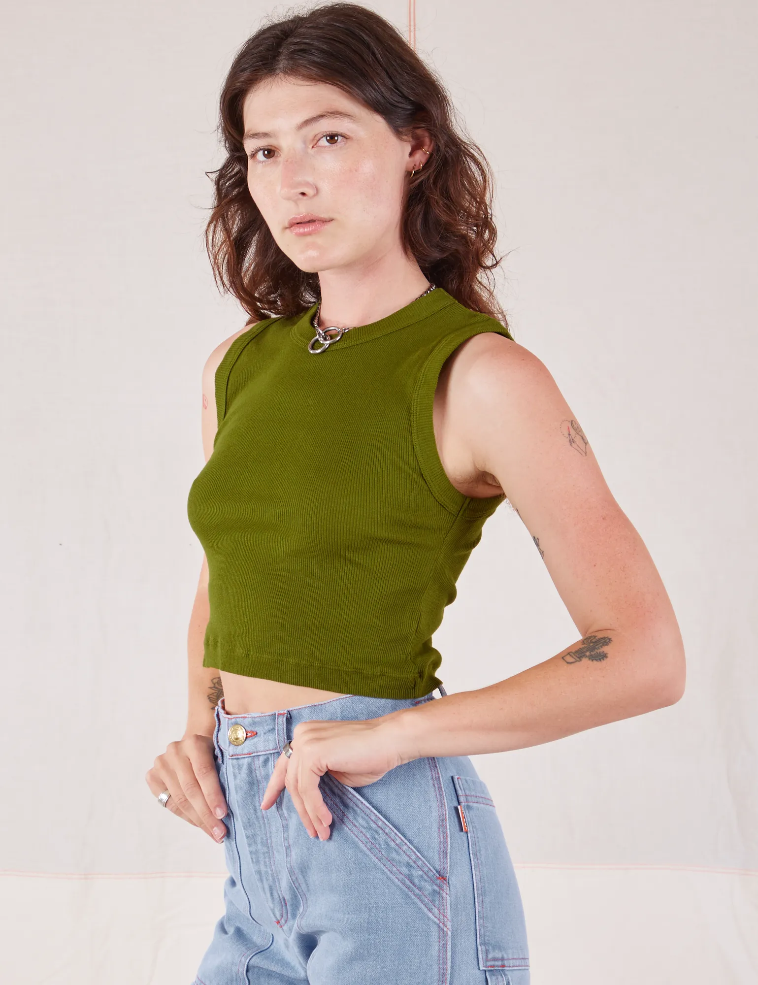 Muscle Tee - Summer Olive sold by Big Bud Press product image thumbnail 4