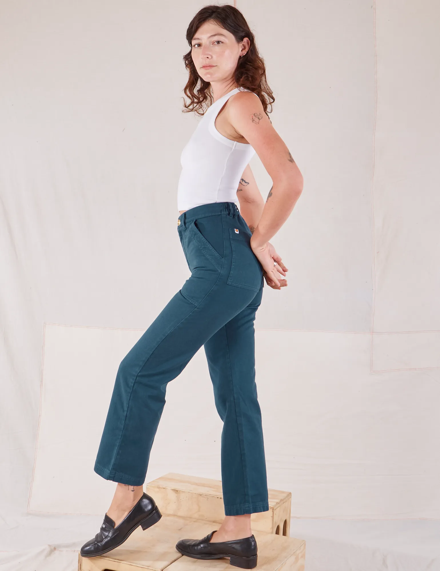 Organic Work Pants - Lagoon *FINAL SALE* sold by Big Bud Press product image thumbnail 5