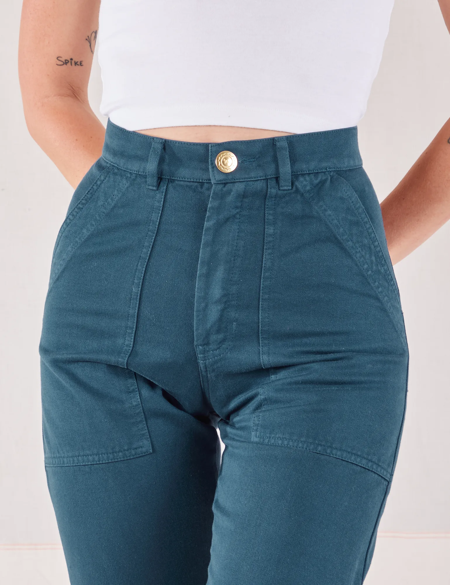 Organic Work Pants - Lagoon *FINAL SALE* sold by Big Bud Press product image thumbnail 3