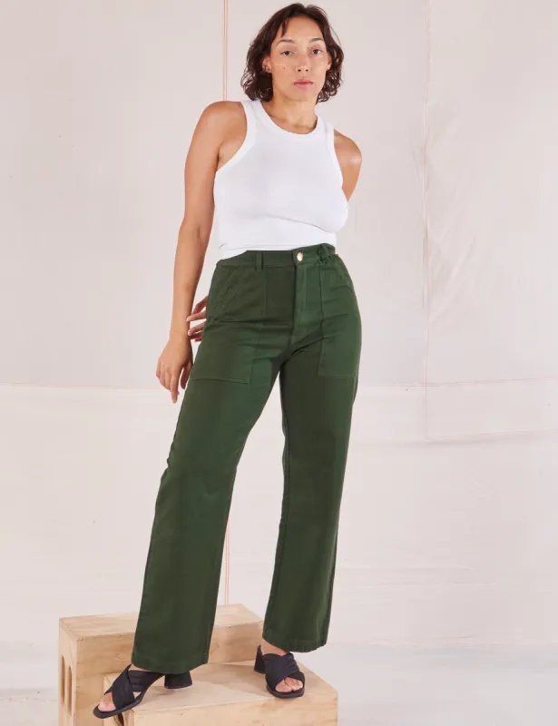 Organic Work Pants - Swamp Green sold by Big Bud Press