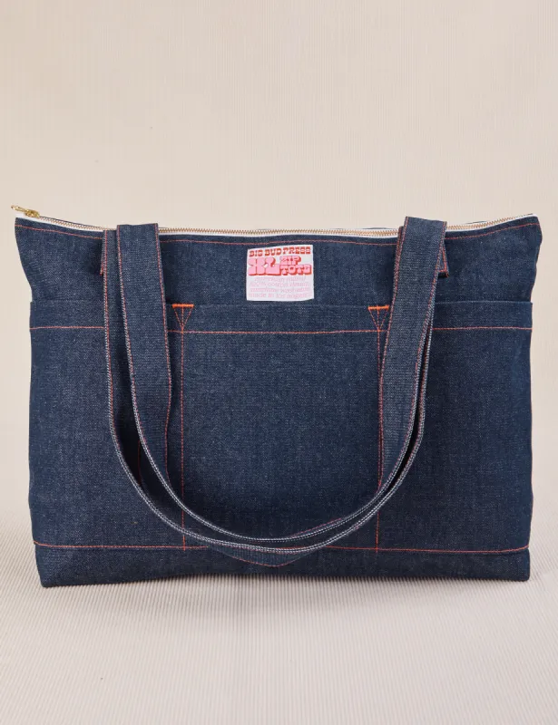 Denim XL Zip Tote sold by Big Bud Press