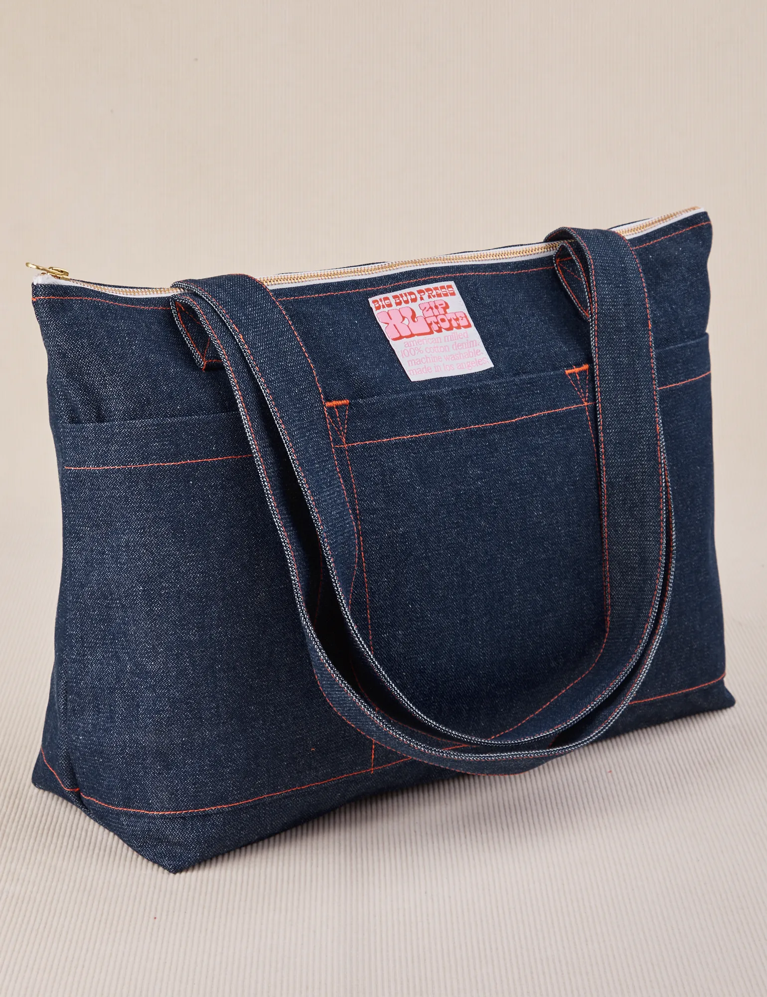 Denim XL Zip Tote sold by Big Bud Press product image thumbnail 3