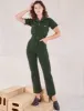 Heritage Short Sleeve Jumpsuit - Swamp Green sold by Big Bud Press