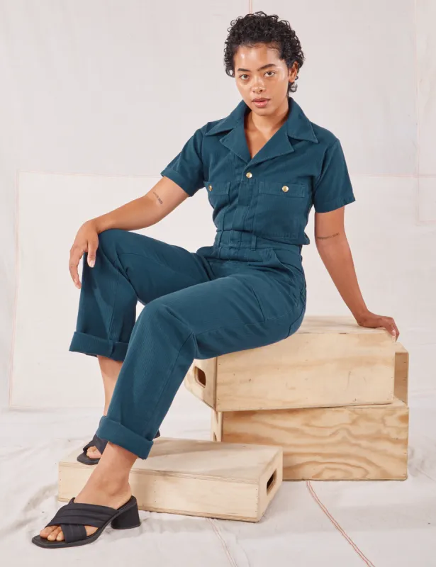 Heritage Short Sleeve Jumpsuit - Lagoon *FINAL SALE* sold by Big Bud Press