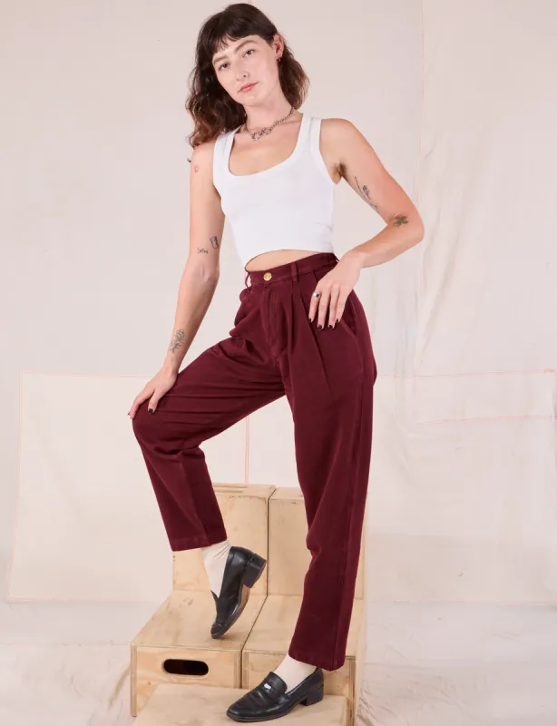 Heritage Trousers - Red Wine *FINAL SALE* sold by Big Bud Press
