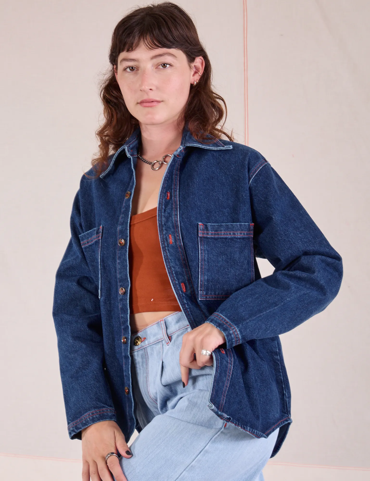 Denim Overshirt - Dark Wash sold by Big Bud Press product image thumbnail 4