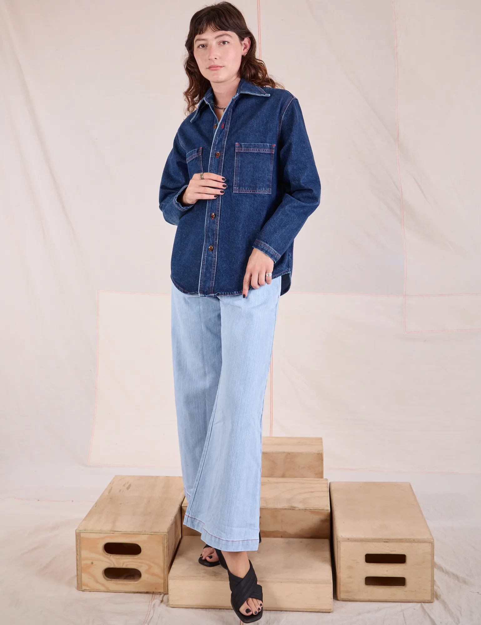 Denim Overshirt - Dark Wash sold by Big Bud Press product image thumbnail 5