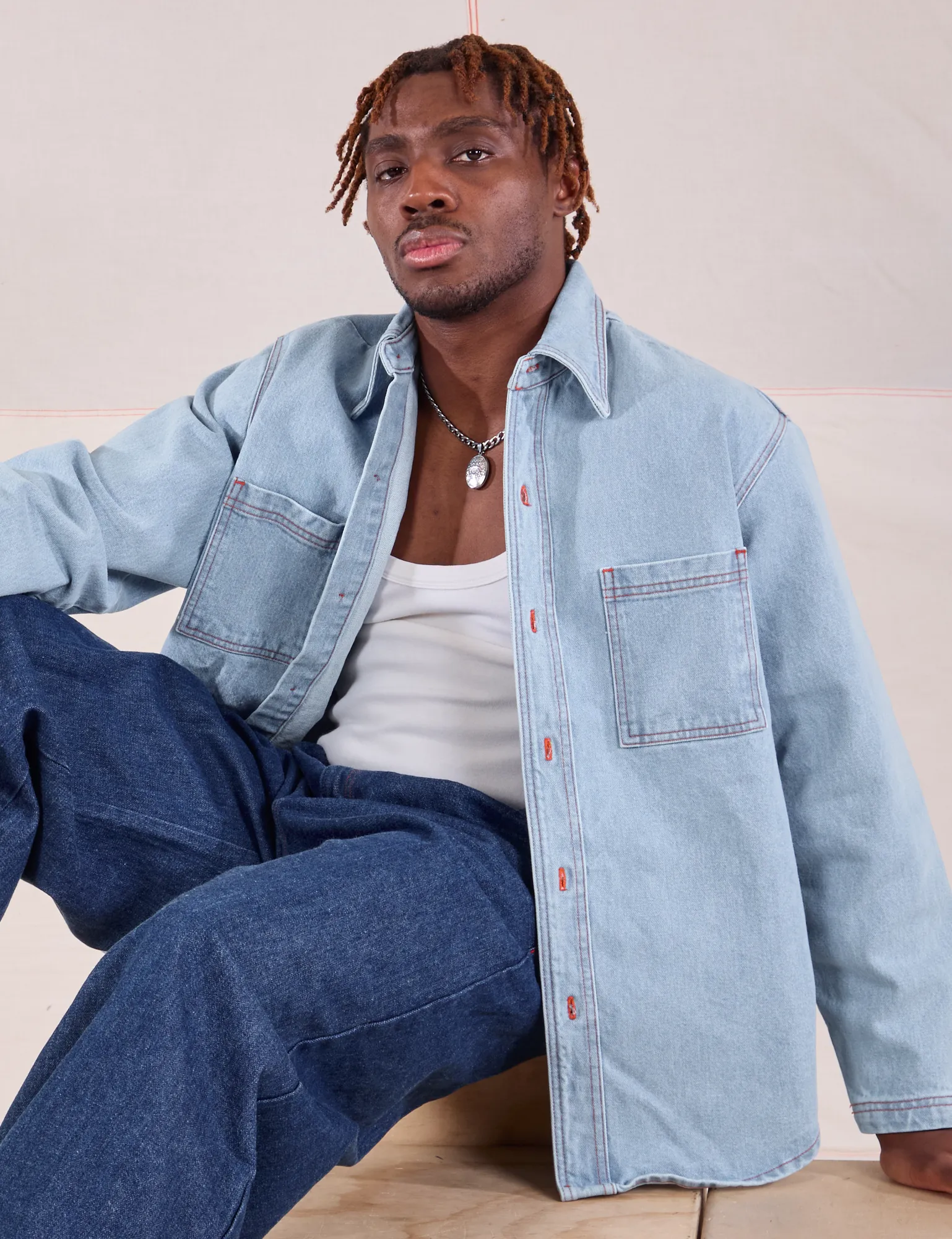 Denim Overshirt - Light Wash sold by Big Bud Press