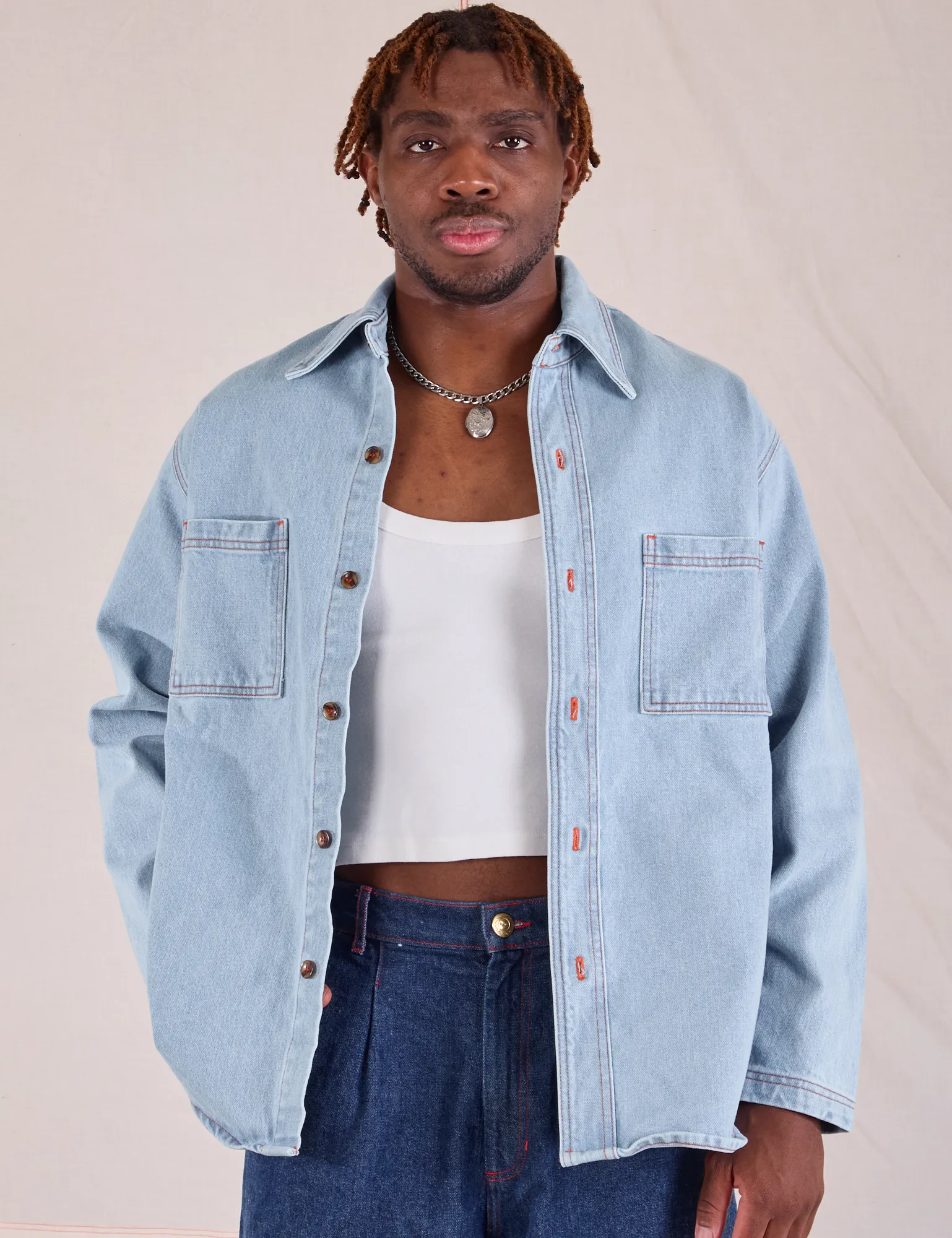Denim Overshirt - Light Wash sold by Big Bud Press product image thumbnail 3