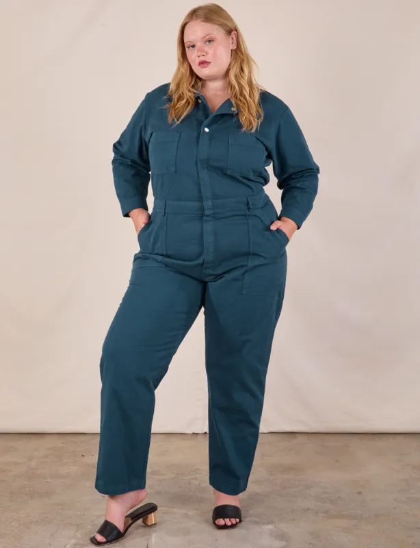 Try A Style - Long Sleeve Jumpsuit - Lagoon sold by Big Bud Press