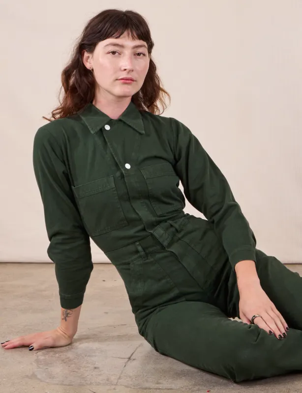 Try A Style - Long Sleeve Jumpsuit - Swamp Green sold by Big Bud Press