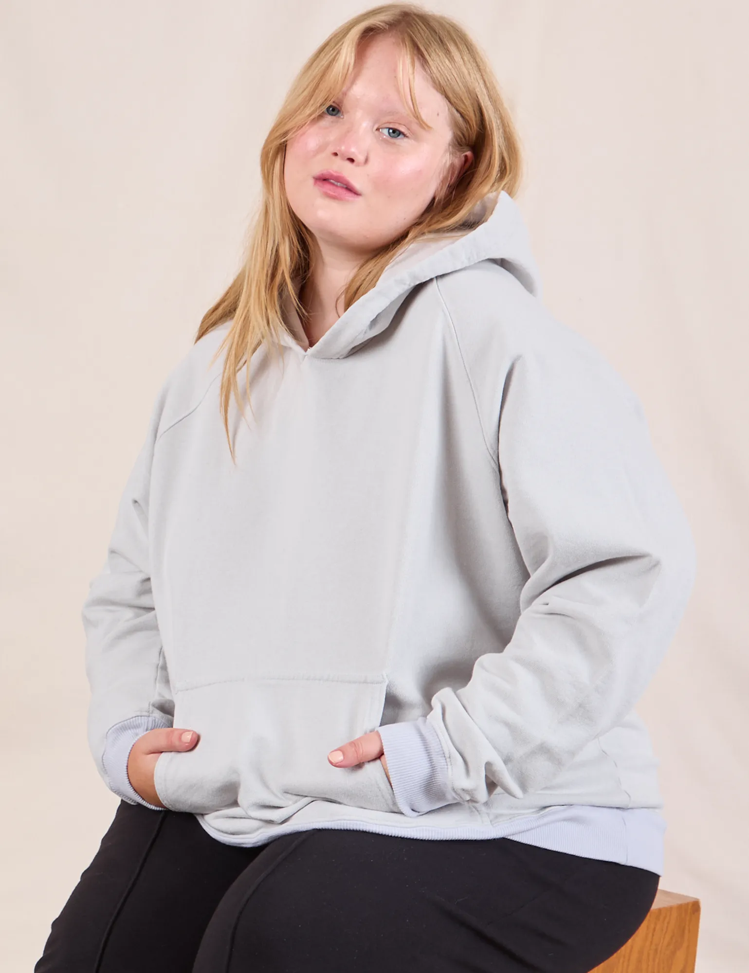 Oversized Hoodie - Dishwater White *FINAL SALE* sold by Big Bud Press